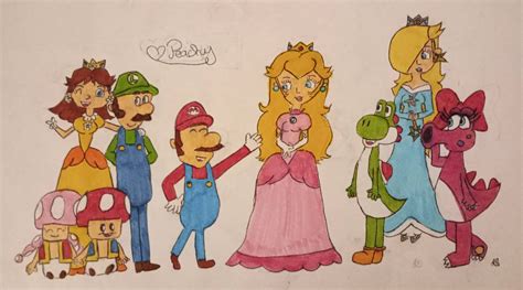 Mario characters (fanart) by PeachyToadstool333 on DeviantArt