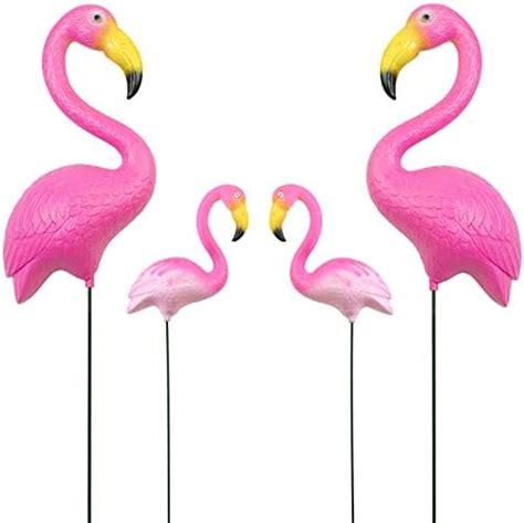 Amazon GIFTEXPRESS Pink Flamingos Yard Decorations 4 Pack Small