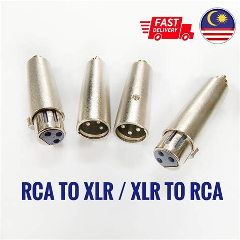 Xlr To Rca Converter Rca To Xlr Converter Male Female Lazada