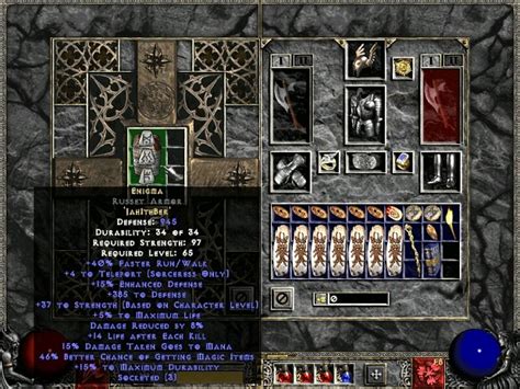 Runeword "Enigma" is nerfed but not worthless. image - The Sin War mod for Diablo II: Lord of ...