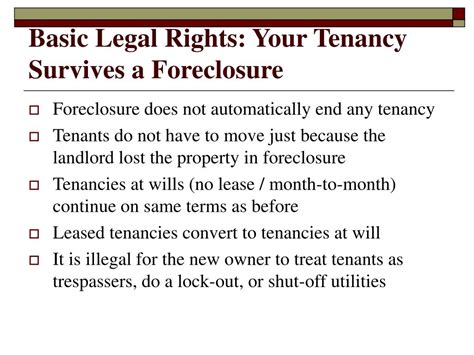 Ppt Tenant Rights During Foreclosure Powerpoint Presentation Free