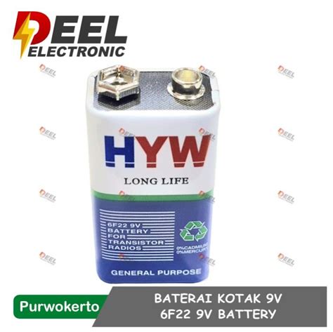 Baterai Kotak 9v Battery 9v 6f22 1604e Batere Batre 9v Battery 9 Volt