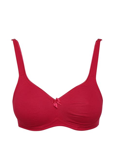 Buy Jockey Red Solid Non Wired Non Padded Shaper Bra 1250 0105 Bra
