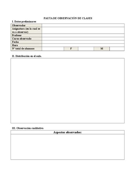 Pdf Pauta De Observaci N De Clases Cualitativa Dokumen Tips