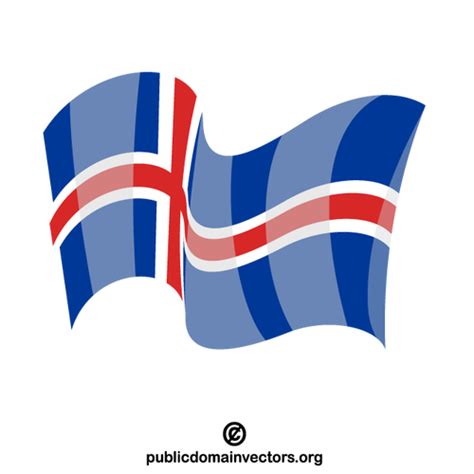 Vektor Bendera Islandia Domain Publik Vektor