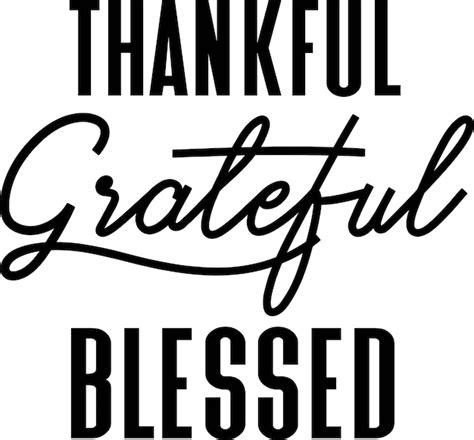 Premium Vector Thankful Grateful Blessed Lettering Illustration