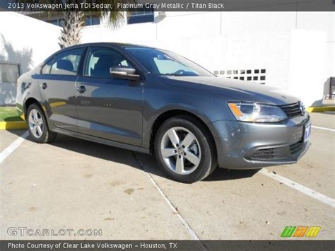 Platinum Gray Metallic 2013 Volkswagen Jetta TDI Sedan Titan Black