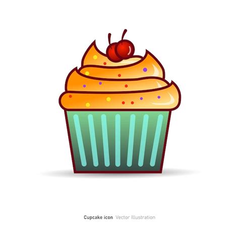 Premium Vector Cupcake Icon Design Vector Illustration