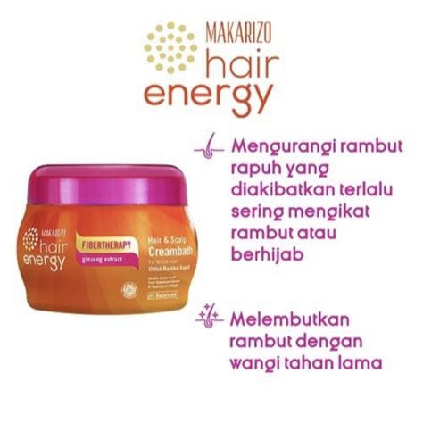 Jual Makarizo Hair Energy Fibertherapy Hair Scalp Creambath Gr