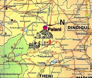 Palani map, Palani City Guide