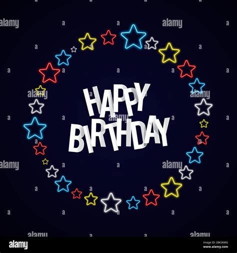 Auguri buon compleanno biglietto d'auguri Vector Illustration Foto ...