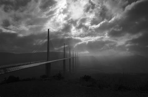 Bridge Architecture Landscape Monochrome Wallpaper Coolwallpapersme