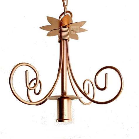 Pendente Luminária Lustre Decoração 1 Lâmpada Rose Gold Ferro Artesanal