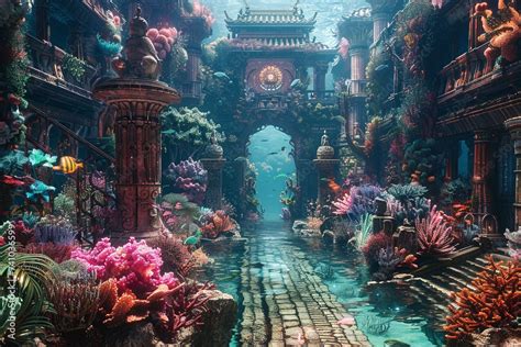 Dive into the depths to behold the mythical lost city of Atlantis, a ...