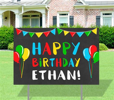 Happy Birthday Yard Sign Birthday Yard Sign Happy Birthday Etsy