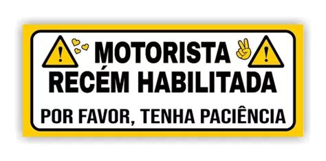 Im Adesivo Aten O Motorista Rec M Habilitado Ou Habilitada