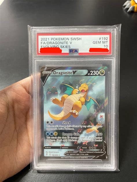 Psa Dragonite V Alternative Art Evolving Skies Cgc Bgs Slab Alt Art