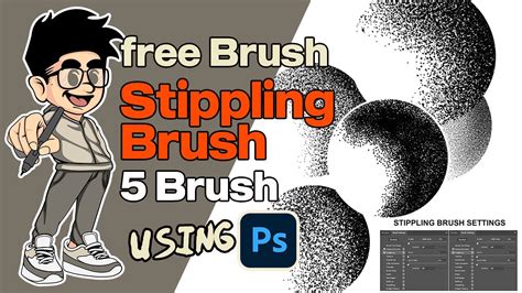 Free Stippling Brush For Adobe Photoshop Youtube