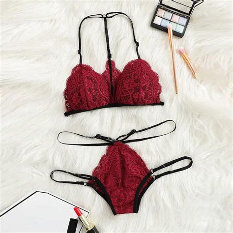 Floleo Sexy Lingerie For Women Clearance Sexy Floral Lace Lingerie Bra