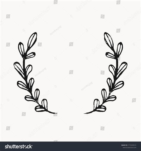 Laurel Leaf Border Graphic Design Logo Stock Vector (Royalty Free ...