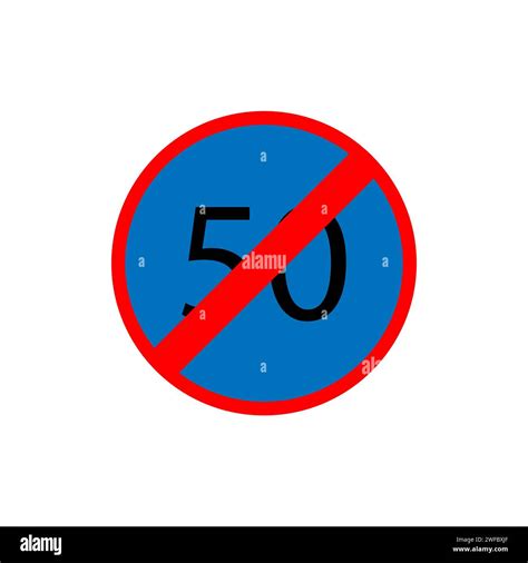 End Of Speed Limit 50 Stock Vector Images Alamy