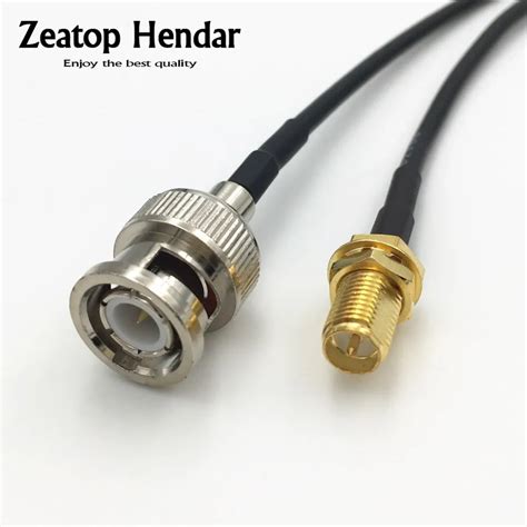 1Pcs RG174 Cable BNC Male Plug to RP SMA Female Jack RF Coaxial Antenna ...