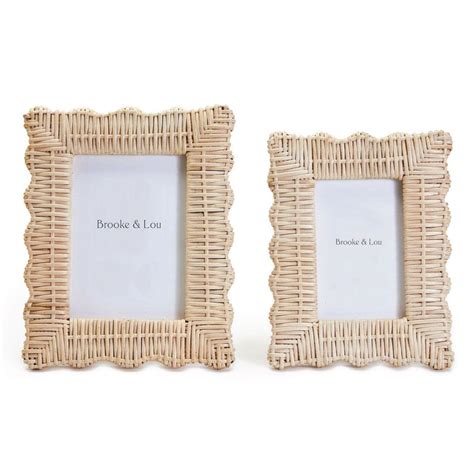 Scalloped Wicker Frame Set Frame Set Frame Wicker