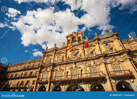 Plaza Mayor of Salamanca stock image. Image of medieval - 36207267