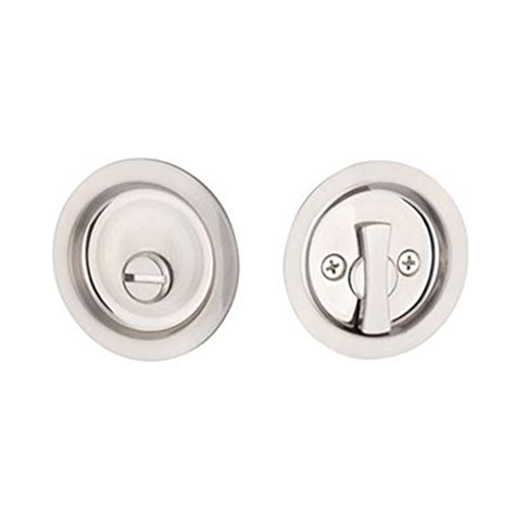 Pocket Door Lock Round Privacy Satin Nickel - Door Clearance Center