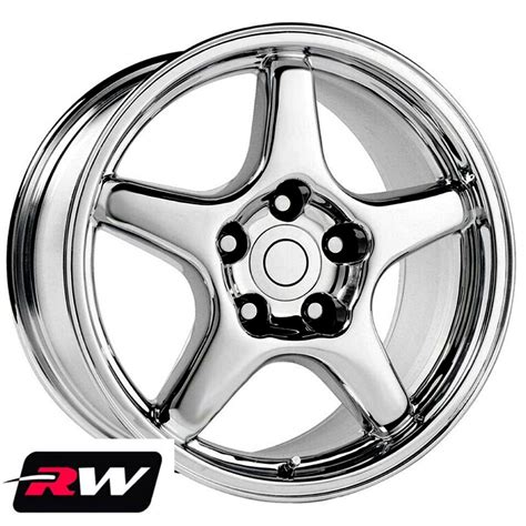 17 x9.5 inch Corvette C4 ZR1 OE Factory Replica Wheels Chrome Rims fit ...