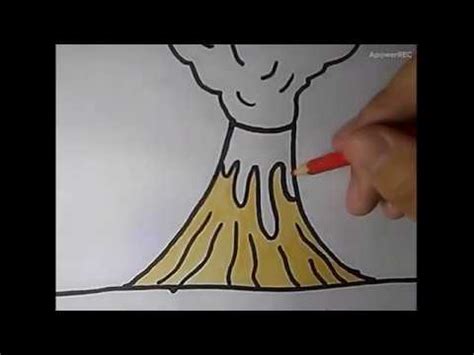 Como dibujar un volcán How to draw a volcano YouTube