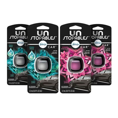 Febreze Car Unstopables Air Freshener Vent Clips, 2 Fresh and Shimmer ...