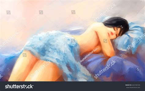 Sexy Naked Woman Boobs Bed Over Royalty Free Licensable Stock Illustrations Drawings