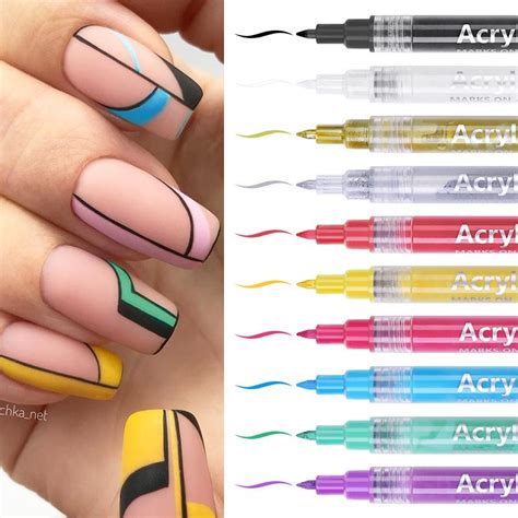 Nail Art Граффити Ручка для 3D Ногтей DIY Длительный Водонепроницаемый ...