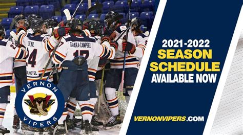 Bchl Releases 2021 22 Reg Season Sched Vernon Vipers