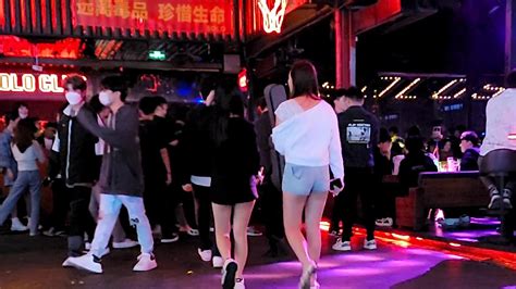 4K深圳酒吧街夜生活聚會時間的場景 Nightlife Shenzhen Bar Street Party Time Street