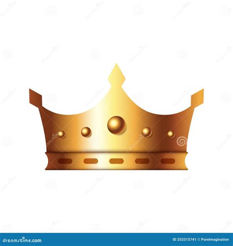 Crown Isolated On White Background Stock Vector Illustration Of