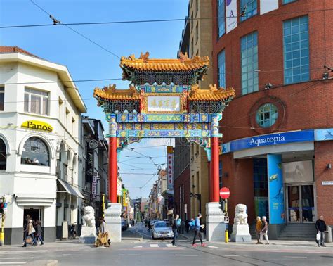 Entry In Chinatown In Antwerp Editorial Image Image Of Belgien China