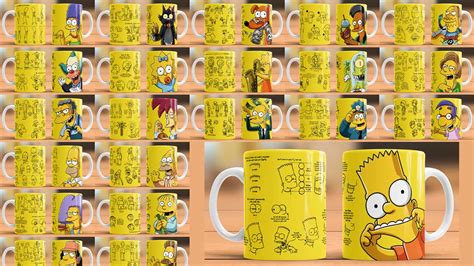 22 Plantillas De Los Simpson Para Sublimar En Taza De 11 Oz Lisa Simpson Chamuco Creativo