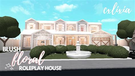 Roblox Bloxburg Floral Blush Aesthetic Roleplay House Speedbuild And Tour Cxlixia Youtube