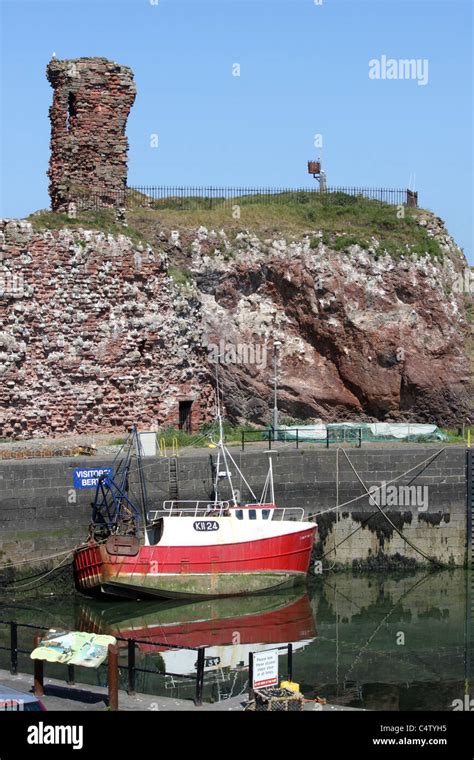 Dunbar Castle Ruins And Victoria Harbour Dunbar East Lothian