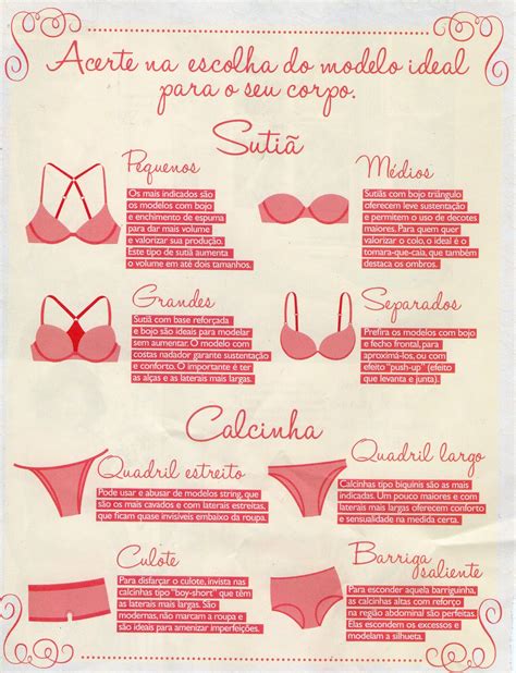 SUPER FEMININA Escolha A Lingerie Ideal Para O Seu Corpo