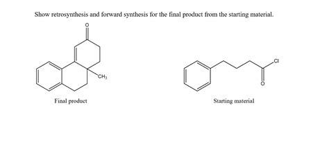 Solved Show Retrosynthesis And Forward Synthesis For The Chegg