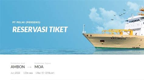 Jadwal Kapal Pelni Ambon Moa Pesan Tiket KM Pangrango Untuk