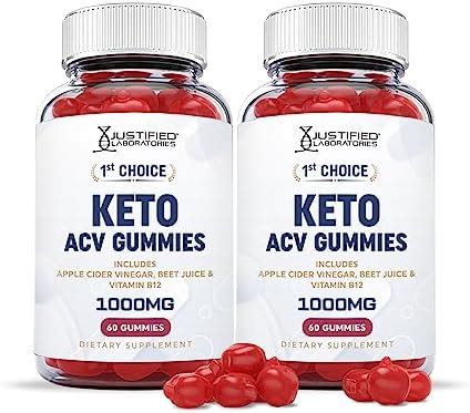 Amazon Justified Laboratories 2 Pack 1st Choice Keto ACV Gummies