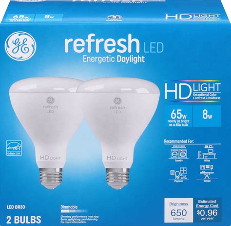 GE Reveal 2 Pack 85 W Equivalent Dimmable Color Enhancing Br40 LED