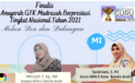 Empat GTK Kemenag Banda Aceh Menuju Grand Final Anugerah GTK