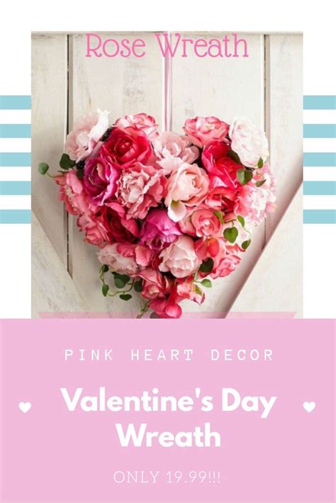 Pier 1 Imports Valentine S Day Faux Pink Floral Heart Door Decor