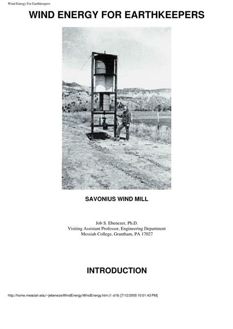 (PDF) eBook - Wind Power - Savonius Generator - Wind Energy for Earth Keepers Savonius Wind Mill ...