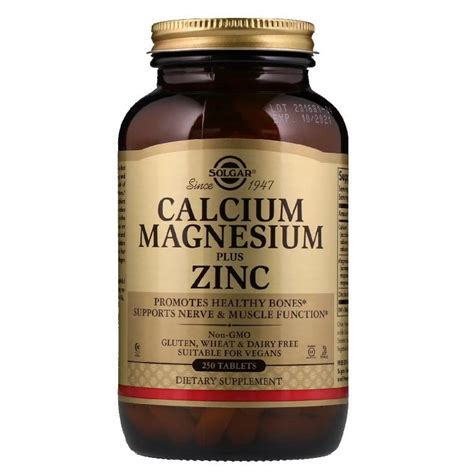 Solgar Calcium Magnesium Plus Zinc 100 Tablets